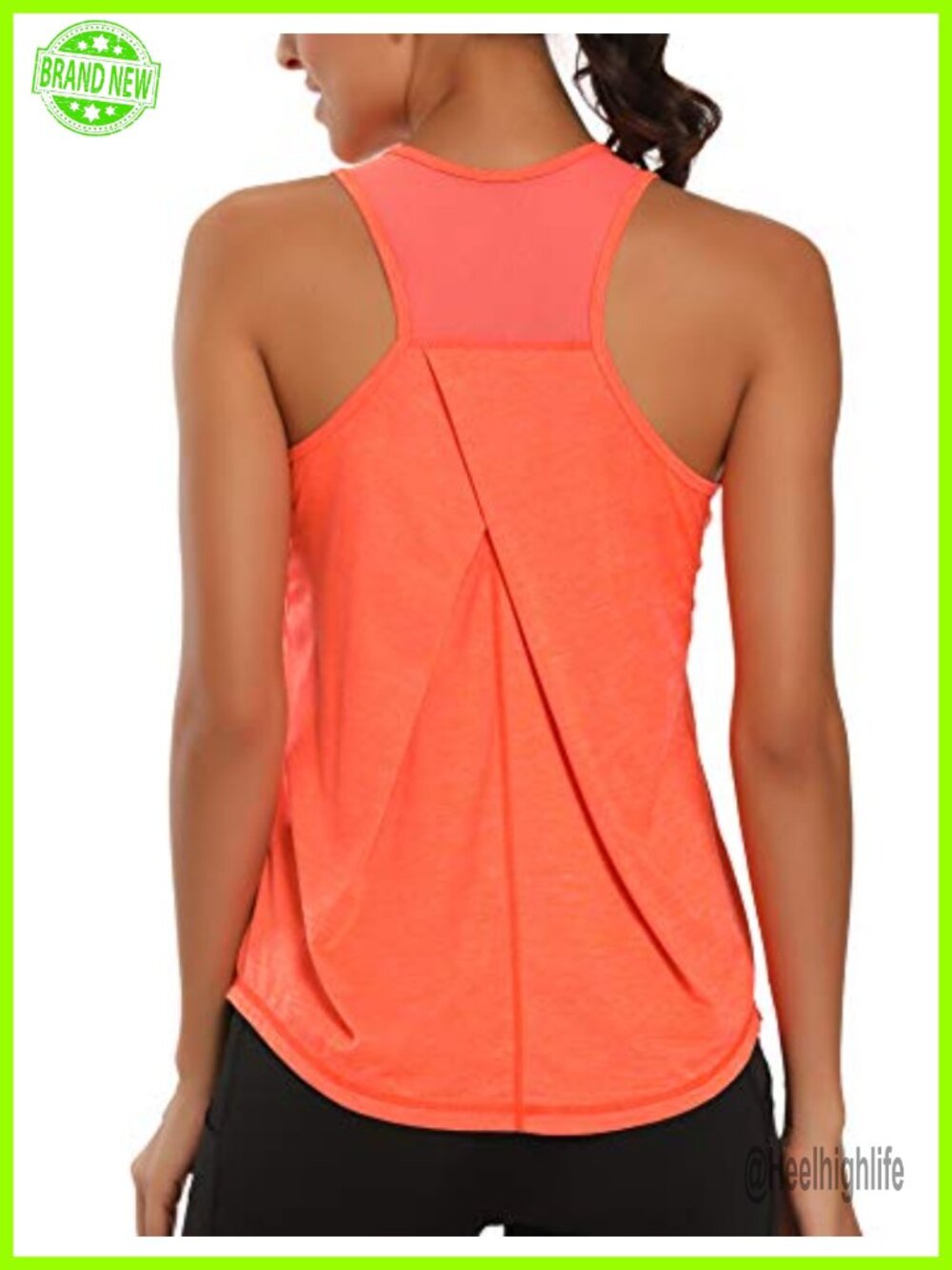 Women's Racerback Tank Top Workout Athletic Yoga Shirt Polyester Spandex